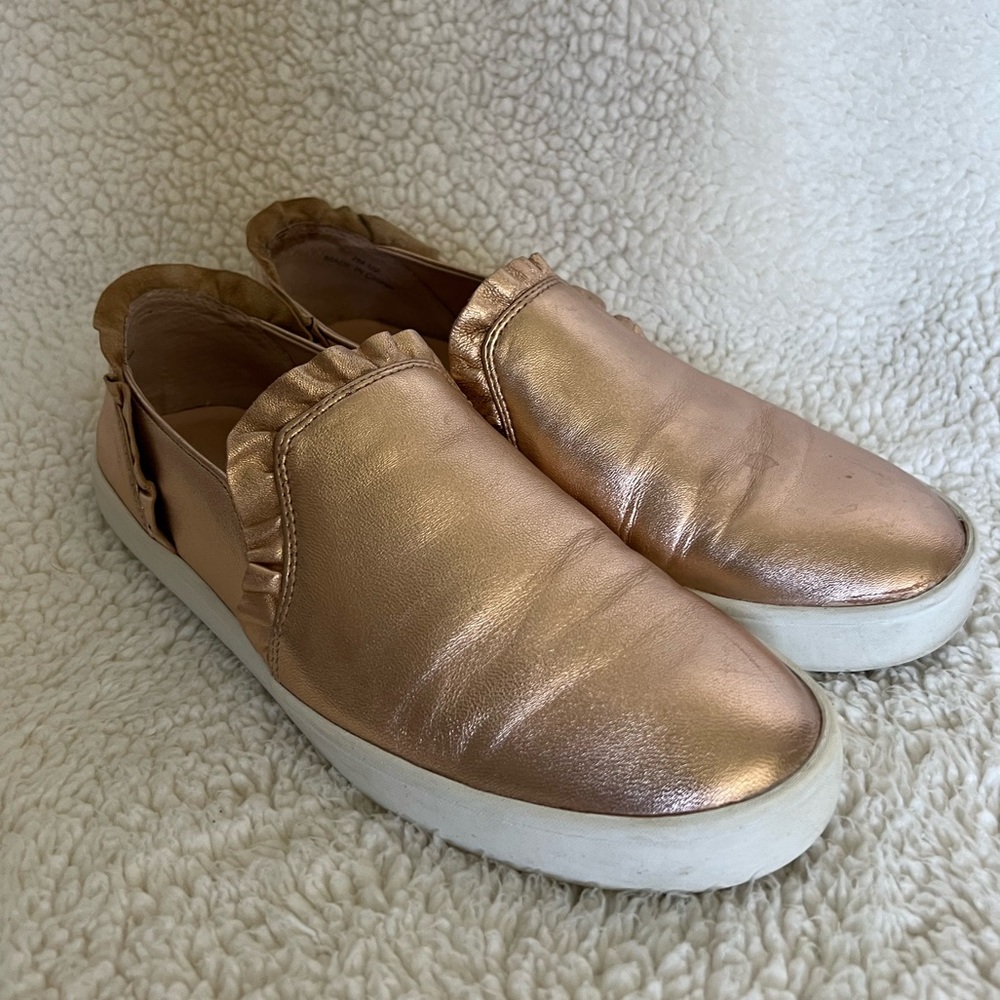 Kate Spade Rose Gold Lilly Ruffle Slip-on Sneaker